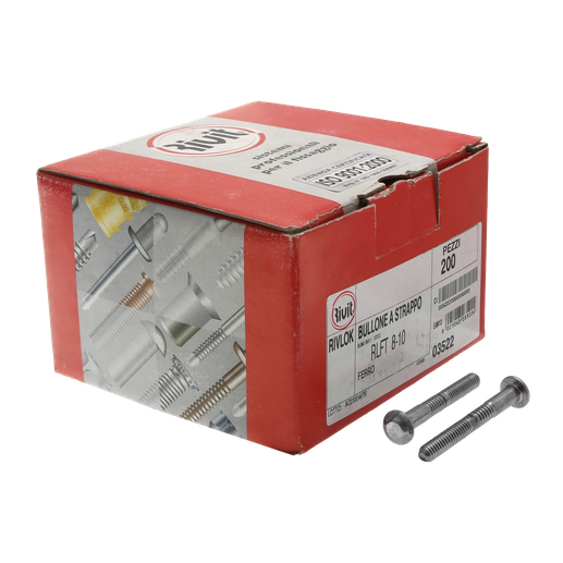 Фото товара "RLFT  8-10 Болт обжимной Rivlock d=6,4 мм, сталь, стандартный бортик, на 14.3-17.5 мм (0,2)"