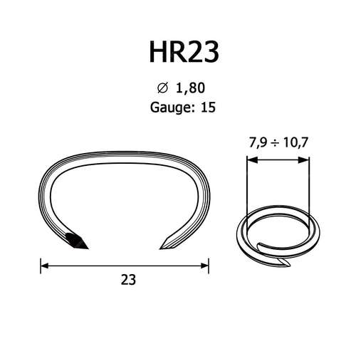 Фото товара "HR.23M8 Скобообжимной пневмопистолет C-Ring 23/7,9 мм"
