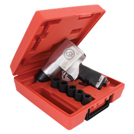 CP734HK Пневмогайковерт ударный 1/2", 8400 об/мин, 576 Нм, 2.32 кг,  в наборе дюймовые головки