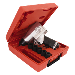 CP734H Kit Metric Пневмогайковерт ударный 1/2", 8400 об/мин, 576 Нм, 2.32 кг,  в наборе метрические головки