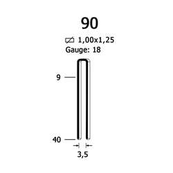 Скоба крепежная 90/30 мм Galv coating