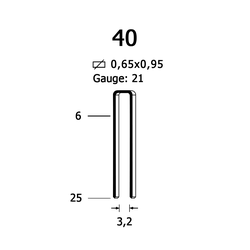 Скоба крепежная 40/12 мм (200/10)