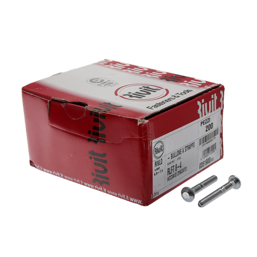 Фото товара "RLFT  8-4 Болт обжимной Rivlock d=6,4 мм, сталь, стандартный бортик, на 4.8-7.9 мм (0,2)"