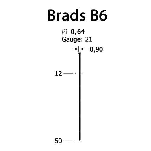 Фото товара "B6.50N Штифтозабивной пневмопистолет Brads B6/22-50 мм"