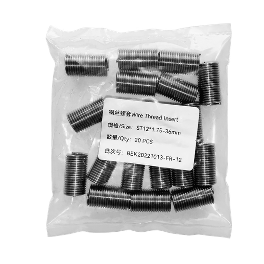 Фото товара "Резьбовая вставка FR, Нерж, (d=12х1,75, l=36 mm) упаковка 20 шт., стандартная резьба"