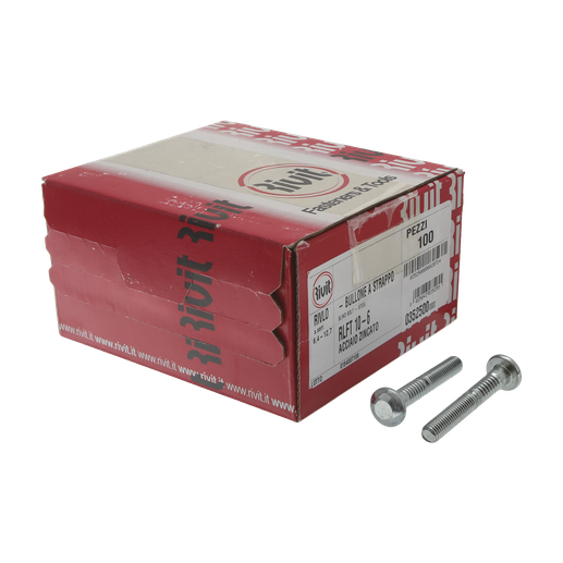 Фото товара "RLFT 10-6 Болт обжимной Rivlock d=8 мм, сталь, стандартный бортик, на 6.4-12.7 мм (0,1)"