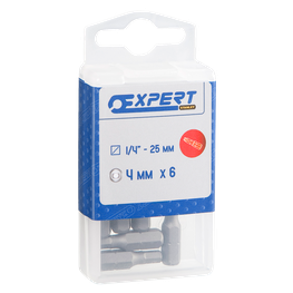 E113652 Биты шестигранные 1/4" 25 мм № 3 (комплект 6 шт)