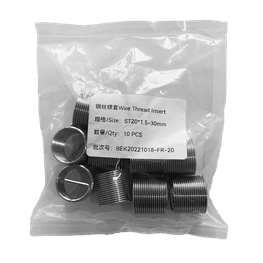 Резьбовая вставка FR, Нерж, (d=20х1,5, l=30 mm) упаковка 10 шт., мелкая резьба