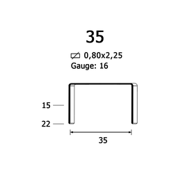 Скоба для гофрокартона 35/18 мм (20/2)